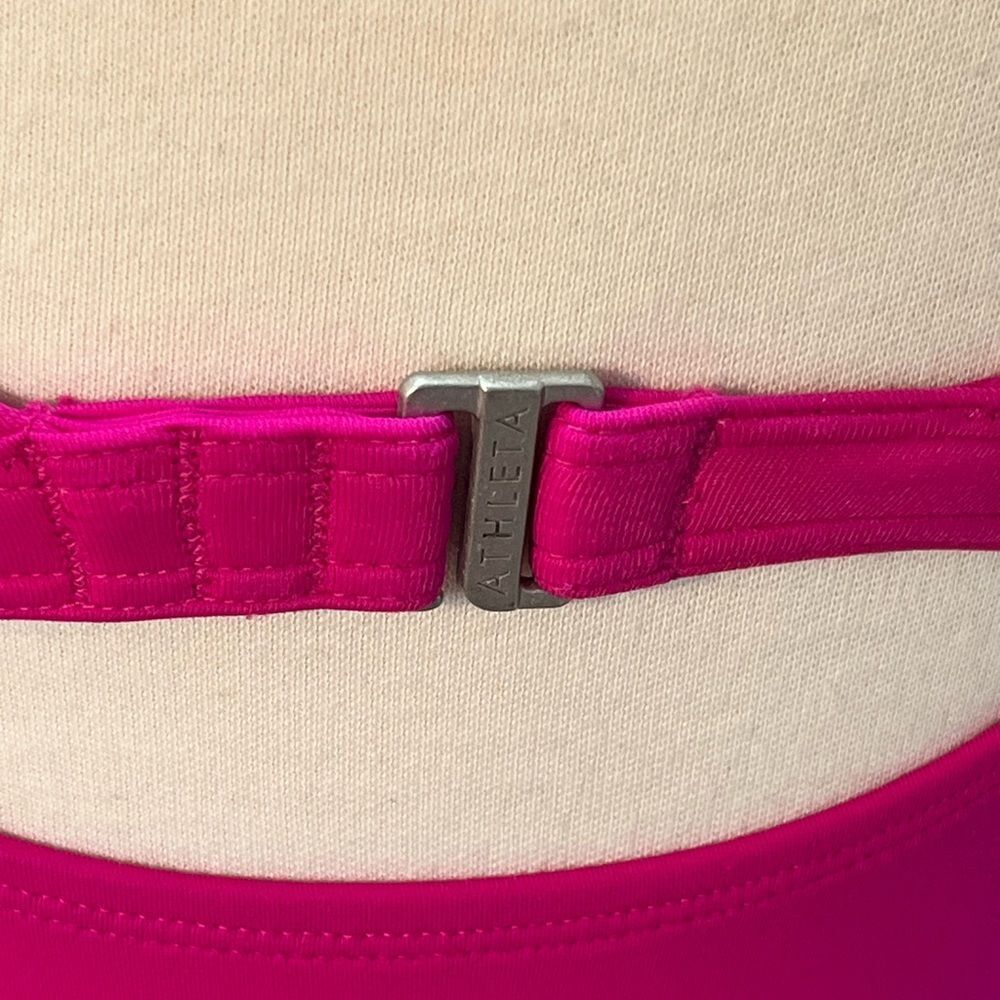 Athleta High Neck Bra Cup Loop Tankini Top Clematis 34D/DD - Picture 6 of 10